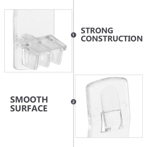 50 Pack White Plastic Shelf Support Pegs For Cabinets And Living Room Shelves, sturdy construction and smooth surface design.