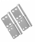 2pcs Thickened Aluminum Alloy Non Punch Sandblasting Door Hinge Set for cabinet doors and room doors, adjustable tension