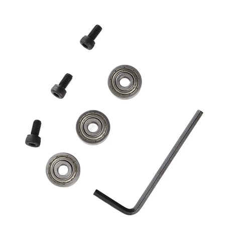 Heavy Duty Steel Bearing Kit For Milling Cutter Head Three Upper Dust Proof Bearings With Metal Guards Includes Installation Screws And Hex Wrench Durable Milling Hardware