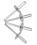 Four aluminum blind rivets from 30 Piece Large Flange Blind Rivet Set Aluminum Pop Rivets Assortment Kit With Five Eighth Inch (16 Mm) Flange