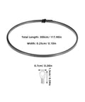 Premium Nichrome Heating Element For Heat Sealing Machines Silver Replacement Strip, 300cm long, 0.25cm wide for effective heat sealing.