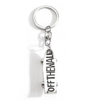 Skateboard Keychain Accessory Realistic Metal Deck Pendant For Men And Women Dope Skateboarding Gift For Friends Boyfriend Birthday Or Christmas A Durable Mini Deck Charm with 'OFF THE WALL' engraving