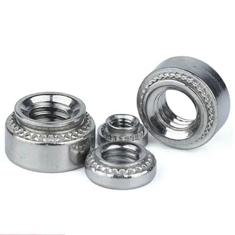 Badass M3 Self Clinching Nuts Serrated Flange Press In Rivets For Server Racks And Heavy Machinery Cabinets Rock Solid Grip Shakeproof Hardware Kit 200 Pieces set of four metal nuts