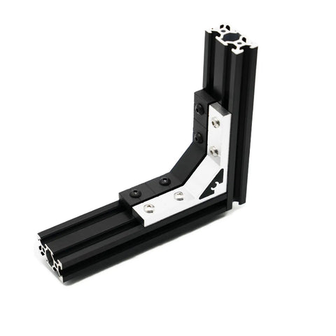 4 Pack 78x78mm Corner Brackets for 2020 Aluminum Extrusion Profile 90 Degree Gusset With 16 M5 Screws And 16 M5 T Nuts Heavy Duty Aluminum Alloy Support