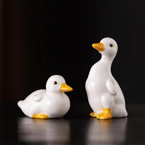 Duck Themed Toilet Bolt Covers Set Ceramic Duck Screw Caps For Bottom Of Toilet Cute Bathroom Decor 2 Pack Easy Snap On Install