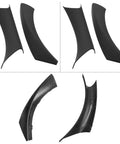Door Handle Cover Set 6 Piece For BMW 3 Series E90 E91 E92 E93 2006 To 2011 Left And Right Inner Door Handles Black Snap On OEM Fit