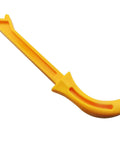 Yellow Push Stick For Table Saw Safety, Ergonomic Woodworking Push Feeder Tool With High Visibility Handle on white background