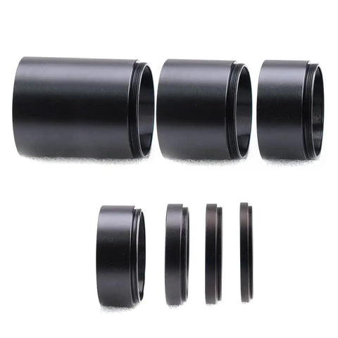 7-piece DSLR Macro And Astro Photography Extension Tube Kit with 3-55mm spacers, M42x0.75 threads, black finish
