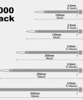 Diagram of Pro Grade Heavy Duty Nylon Cable Ties Assorted Sizes 4 6 8 10 12 Inch 1000 Pcs Black Self Locking Wire Ties