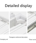 Detailed view of Pull Out Pants Rack For Wardrobe Drawer With Adjustable Width, showcasing reinforced rods and smooth glide rail.