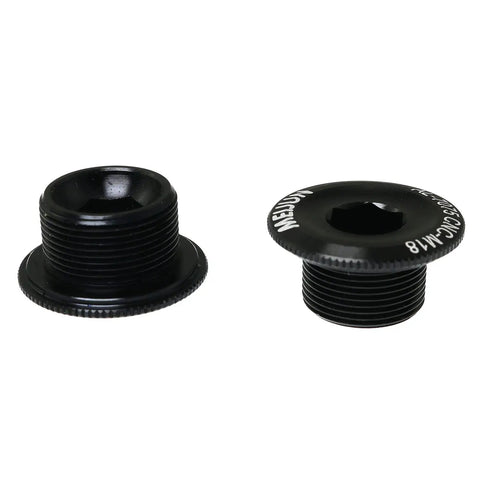 Beefy M18 Crank Arm Bolt Aluminum Alloy For Bicycle Crank Arm Screws, Black Precision CNC Machined Threads, Rustproof Dustproof
