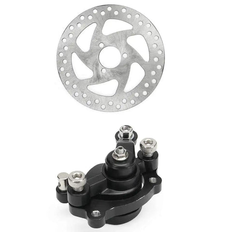 140mm Rear Disc Brake Caliper Kit For Mini Dirt Bikes Go Karts Scooters And ATVs Electric Or Gas Aluminum Alloy Rotor Set For Reliable Stopping Power Now with black caliper and silver rotor