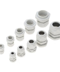Waterproof Cable Gland Kit, 36 Pcs Adjustable 3-21mm Glands With Lock Nut, IP68 Nylon Plastic Connector Joint, Weatherproof