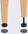 Adjustable Furniture Support Legs Set For Sofa Cabinet And Table, height adjustable wood legs with black plastic feet, 12 pieces.