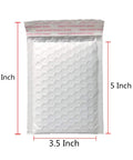 3.5 By 5 Inch White Poly Bubble Mailers Padded Envelopes Self Sealing Shipping Bags Pack Of 50 For No Fuss Cushioned Protection