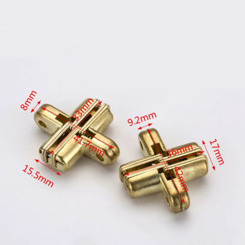 Hidden Zinc Alloy Concealed Hinges For Doors And Walls Set with measurements in millimeters displayed