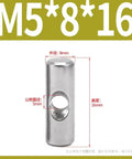 Versatile Barrel Nut Dowel Set With 10 M5 Stainless Steel Embedded Bolts And Cylindrical Pins For Easy Furniture Assembly DIY Ready