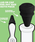 Cleaning Plugs Pro Set With Silicone Stoppers And Cleaning Container For Glassware Pipes And Accessories Universal Leak Proof