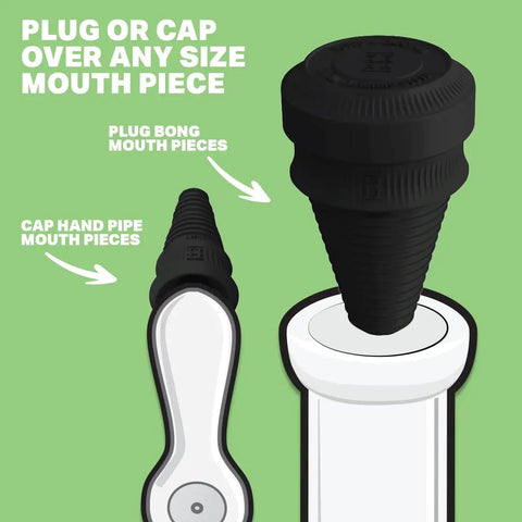 Cleaning Plugs Pro Set With Silicone Stoppers And Cleaning Container For Glassware Pipes And Accessories Universal Leak Proof