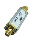 Compact 144 MHz 2 Meter Bandpass Filter With Miniature SMA Adapter, angled view