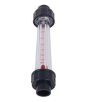 Inline Liquid Flow Meter With 60 To 600 Liters Per Hour Flow Range For Half Inch DN15 Pipe Connection AS Plastic Cylindrical Body