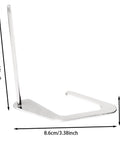 Universal quilting guide bar for sewing machines; silver metal, L-shaped base, 8.6 cm long