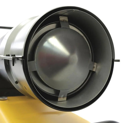 Close-up of the heater's nozzle for Built Different 185000 Btu Forced Air Diesel Heater Warms Up To 4250 Sq Ft.