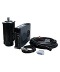 YCCMSM13 servo motor with 220V drive system; black metal housing and bundled cables