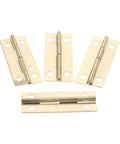 Rotating Concealed Hinges Set 12 Pack Antique Gold Cabinet Door Hardware 42x17mm, shown with four hinges on white background.
