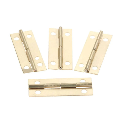 Rotating Concealed Hinges Set 12 Pack Antique Gold Cabinet Door Hardware 42x17mm, shown with four hinges on white background.