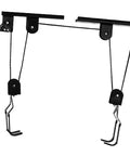 Heavy Duty Overhead Hoist And Pulley System With Sixty Kilogram Capacity, Steel Ceiling Bike Rack Lift