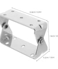 Heavy Duty U Style Steel Oven Door Hinge 108 X 42 Mm For Commercial And Industrial Kitchens Built To Last With Silent Swing Action. Dimensions shown.