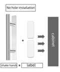 Two Pack Self Adhesive Drawer Handles Made From Corrosion Resistant Aluminum Alloy No Drilling Required Cabinet Pulls
