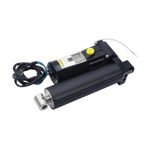 Dead Simple Outboard Engine Power Tilt Trim Assembly Hydraulic Actuator Replacement For Four Stroke Boats 8M0055011 hydraulic actuator with black steel body.