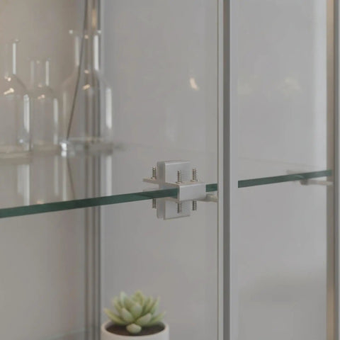 Heavy Duty Aluminum Glass Connector Clip For Shelves And Cabinets Must-Have For Office Partitions And Display Cabinets