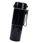 Portable Car Electric Kettle With Smart Temp Control Fits Standard Holders Great For Road Trips And Daily Grinds Brews Fresh Coffee Or Tea Right On Your Dash Reliable Gear For Modern Drivers Seeking Chill Vibes In Sleek Black Finish, compact black kettle with handle.
