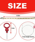 Universal Transmission Fluid Dipstick Tool size guide showing 4.92in stick, 2.6in handle, total length 52.4in.