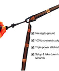 Two Pack Hammock Straps With Carabiners 13 Feet Total Length 7 Adjustable Loops No Fuss For Camping Backyard Patio Swing Visible