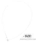 1000 Piece Built Tough Plastic Security Tags Snap Lock Theft Proof Pin Loops For Retail Store Apparel Clothing Bags Belts White 12 Inch Round Head Design close-up showing a 30 cm security loop.