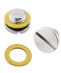 Two Pack Outboard Lower Unit Oil Drain Plug Kit With Vent Plug And Seals For Mercury MerCruiser Bravo Alpha 1 Gen 2 stainless steel