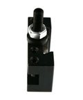 Close-up of a metal holder from Five Piece Quick Change Tool Post Turning And Facing Holder Set for 250-100 and 250-111 posts.