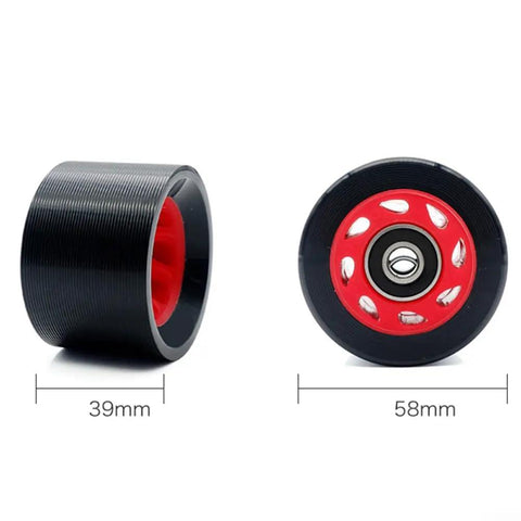 8 Pack 58Mm By 39Mm Indoor Quad Roller Skate Wheels For Speed Artistic Jam Rink And Rhythm Skates Arena-Ready PU Wear-Resistant