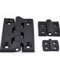 Concealed Hinge Set for Doors and Cabinets, 10 Pcs Black Nylon Plastic Butt Hinges for Wooden Boxes and Furniture