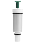 Solid Flush Valve Cartridge Replacement For Power Assist Toilet Tanks Compatible With M101526F3F4 Series 500 501 503 504 plumbing gear, gray and green design.