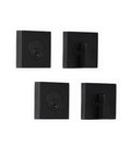 Square Deadbolt Matte Black Single Cylinder Lock With Easy Installation Keyed On One Side And Inner Turn Lock Contemporary Sleek Front Door Security Hardware For Modern Homes, showing front and side view.