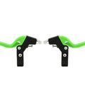 Universal Kids Bicycle Brake Levers Set, Easy Grip Pair For Small Hands, Lightweight And Durable, Green Levers