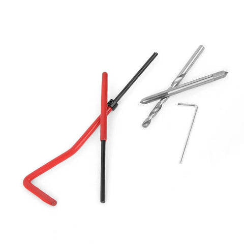 Tools included in Thread Repair Insert Kit M4 25 Pcs Set In Plastic Box For Damaged Threads In Steel Iron Aluminum And Other Metal Machinery