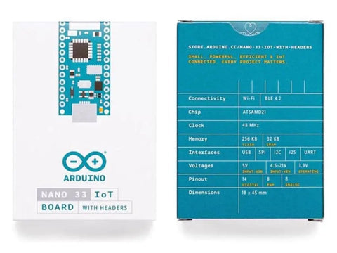 Packaging of Nano 33 IoT Dope Compact Wireless Microcontroller With WiFi Bluetooth And Secure IoT Connectivity Built In Sensors