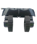 Durable Rubber Tread Motor Wheel Replacement for Ilife Robot Vacuums A6 A8 X620 X623 Left and Right Sides, front view.