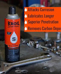 Penetrating Oil With Silicone For Rust And Seized Parts Freeing Displaces Moisture Acts As Corrosion Inhibitor Lubricant in can